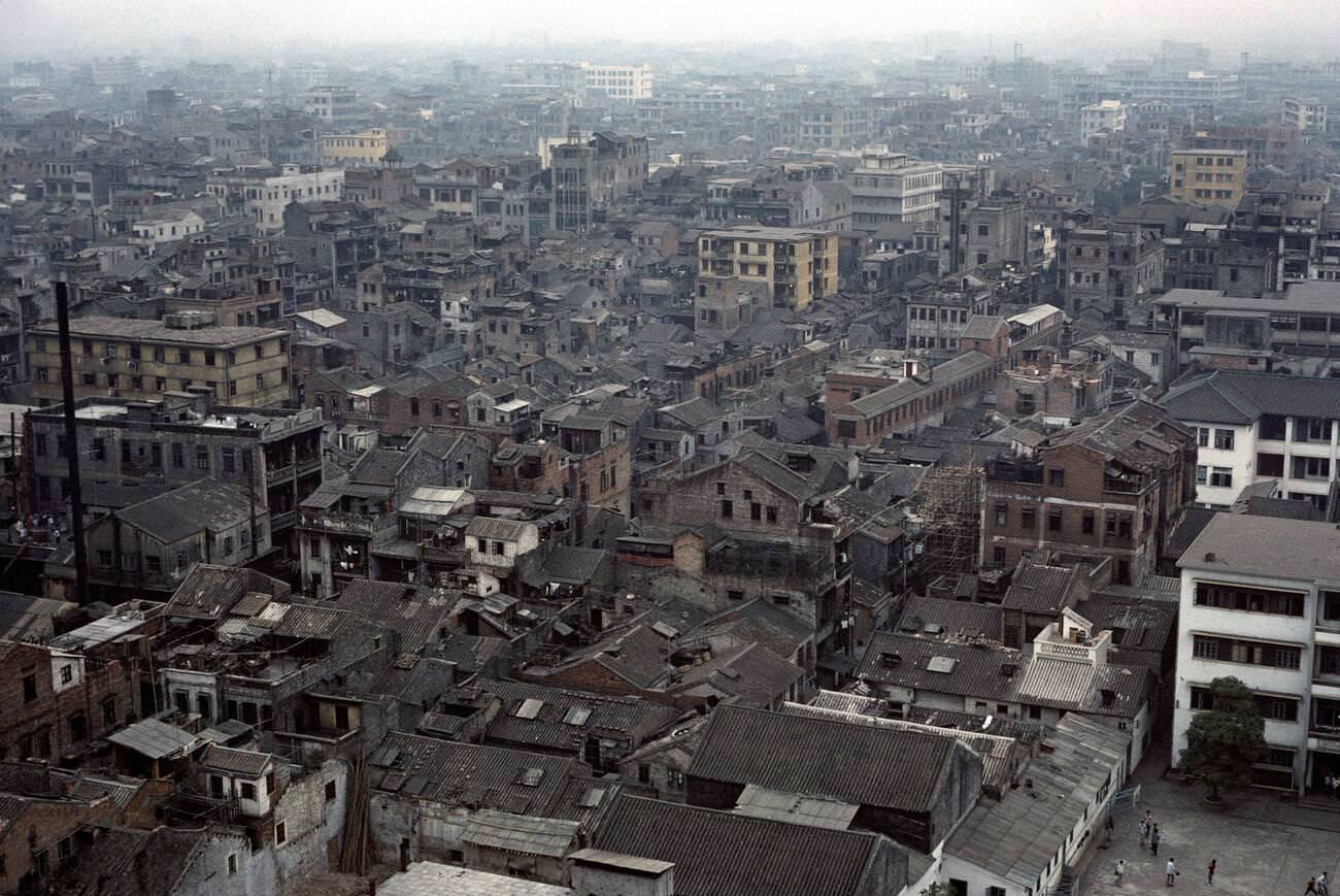 Guangzhou city view, China, 1980