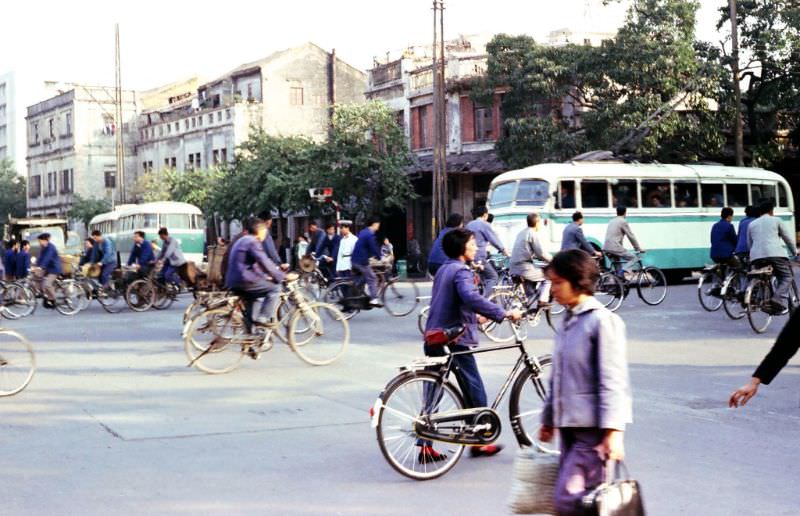 Guangzhou street scenes, 1978