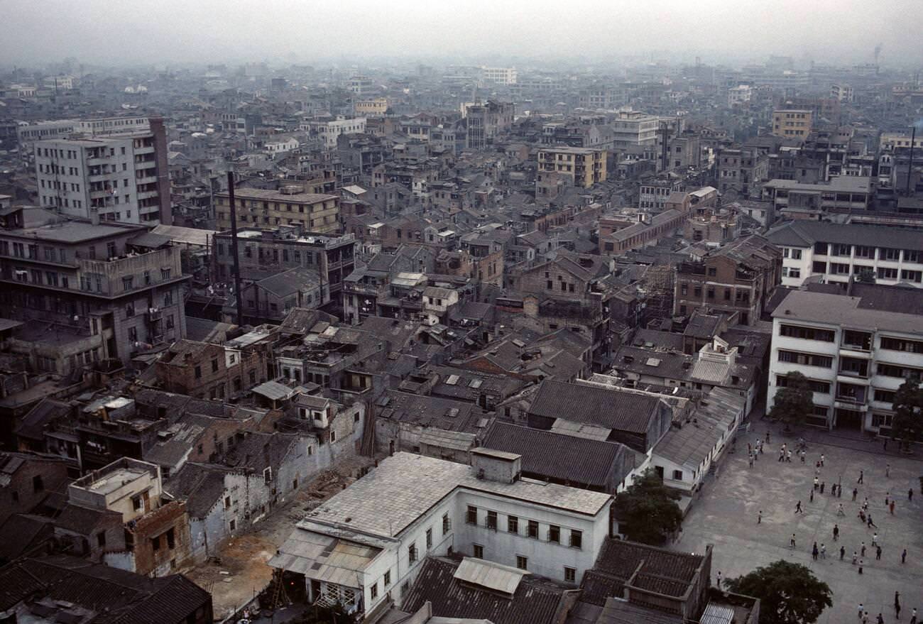 Guangzhou city view, China, 1980