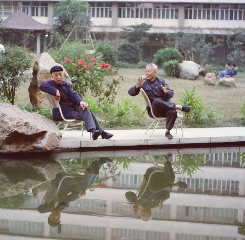 Poolside at the Dongfang Hotel, Guangzhou, 1978