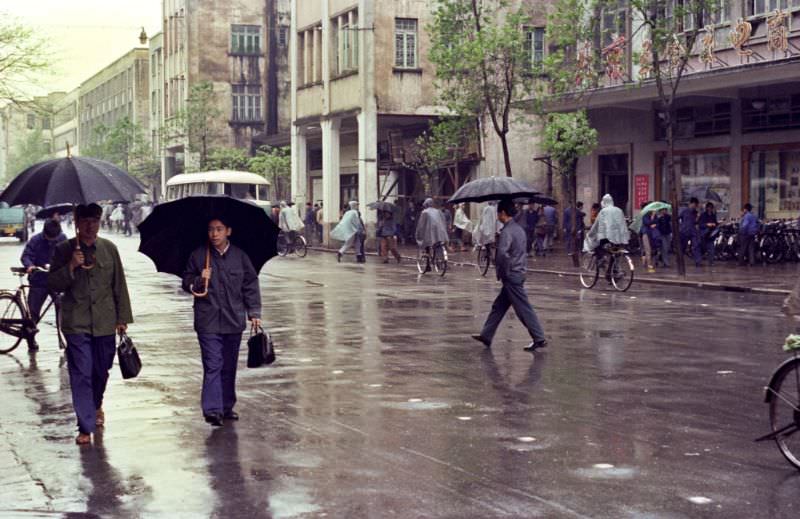 Rainy day, Guangzhou, 1978