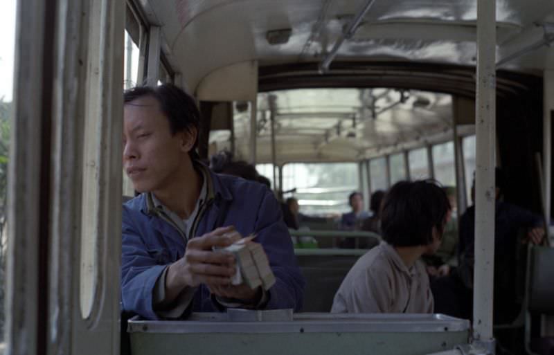 Ticket guy, Guangzhou, 1978