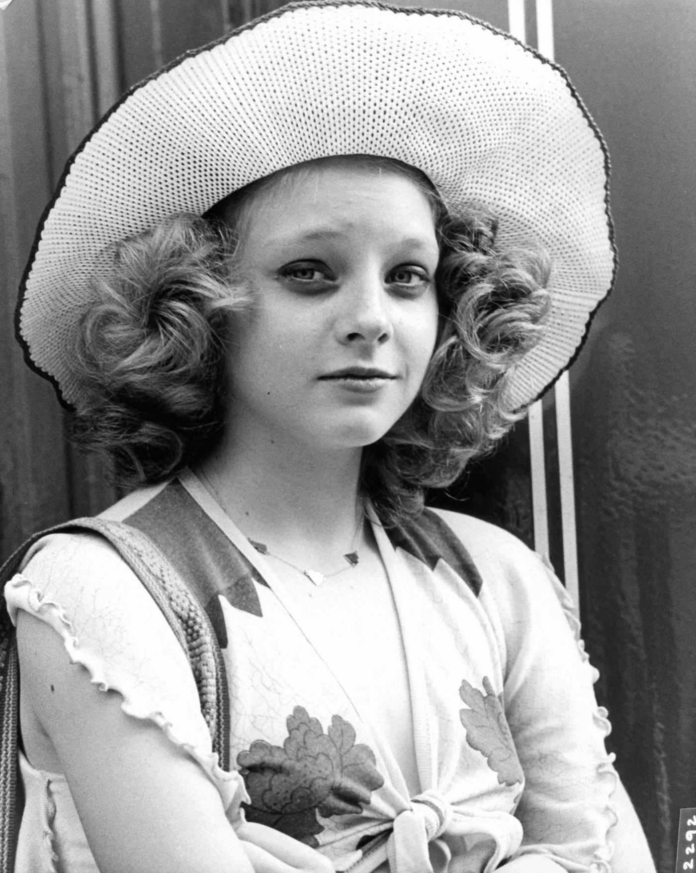 Jodie Foster in a publicity portrait for 'Taxi Driver', 1976.