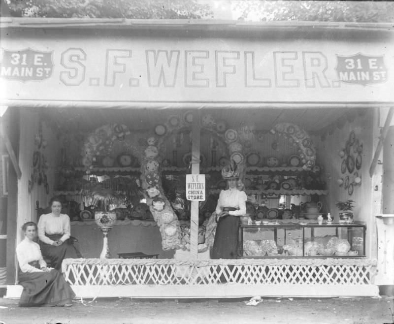 S. F. Wefler's China Co. booth, 1898