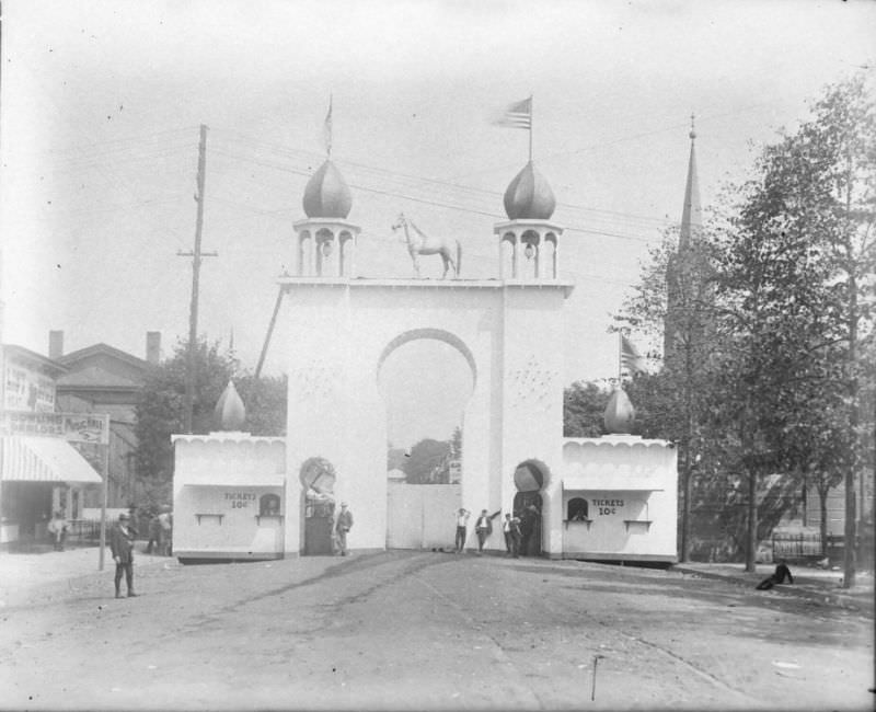 Street fair entrance, 1898