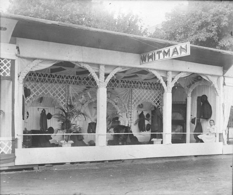 Whitman Clothier booth, 1898