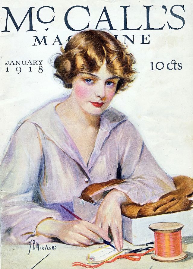 McCall's magazine cover, January 1918
