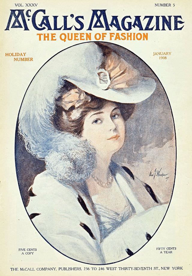McCall's magazine cover, January 1908