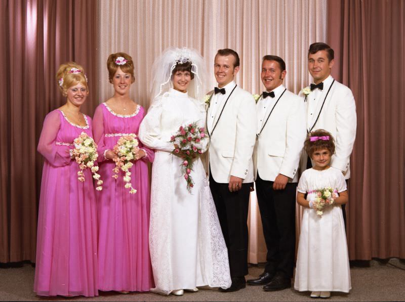 Wedding portrait of Edward Strelive and Marlene Verigen, September 5, 1970