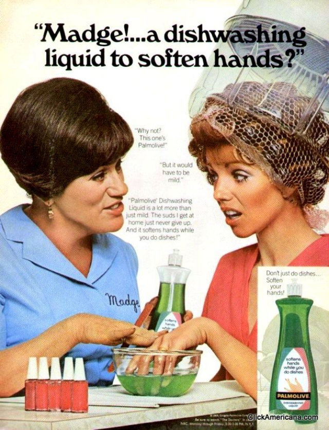 Vintage Palmolive Ads with the Legendary Madge that Sparked Laughter and Cleaned Up Hearts!