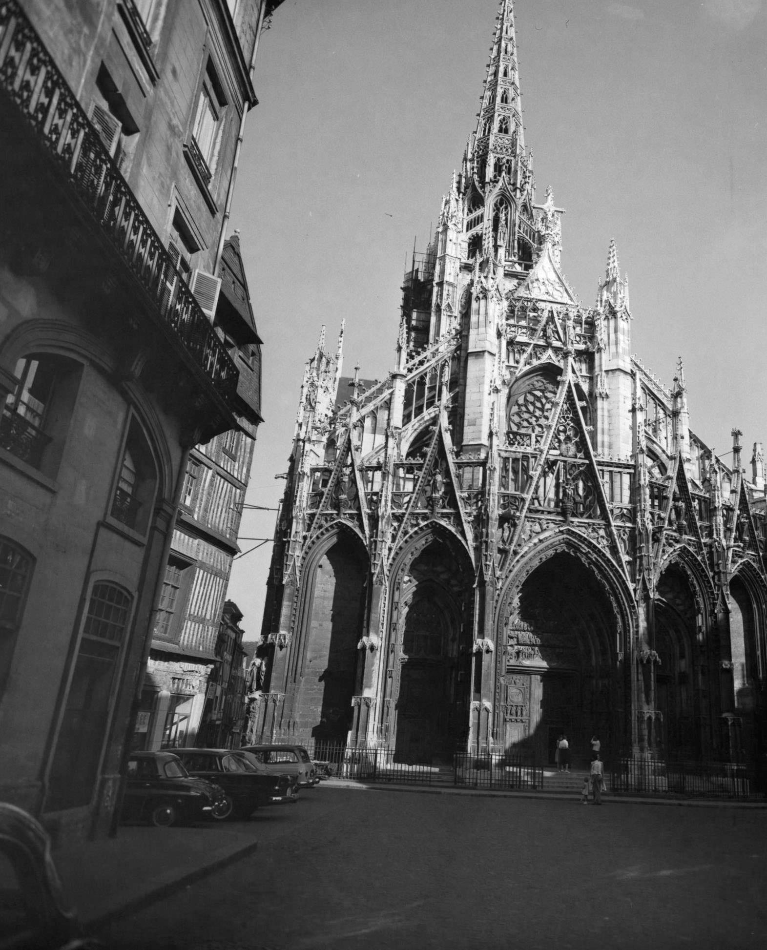 Cathedral Rouen in France, 1955