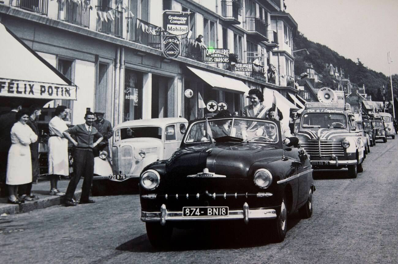 Rouen, France, 1944: French Simca Vedette Car in the 1950s