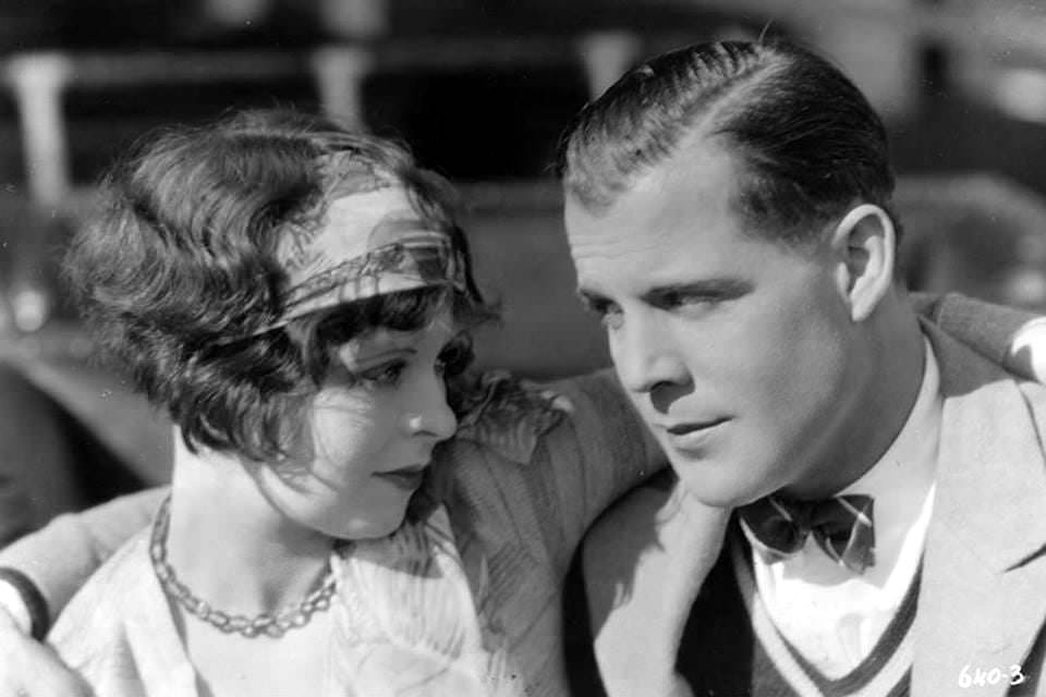 Clara Bow and Reed Howes in Rough House Rosie (1927)