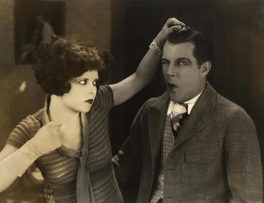 Clara Bow and Reed Howes in Rough House Rosie (1927)