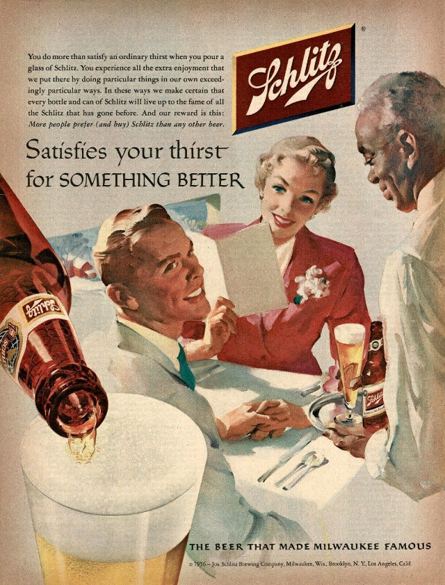 Interesting Story and Vintage Ads of Schlitz Beer from the 1950s and 1960s