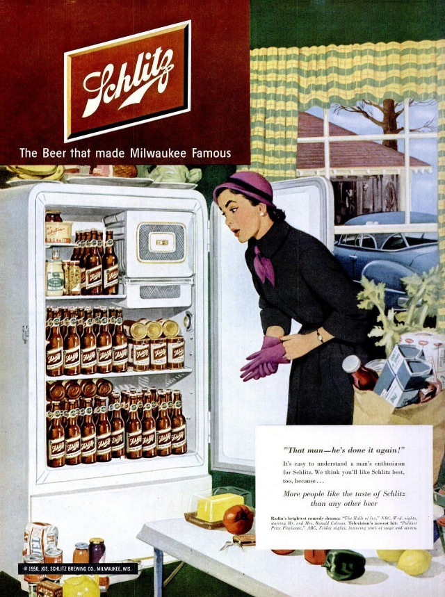 Interesting Story and Vintage Ads of Schlitz Beer from the 1950s and 1960s