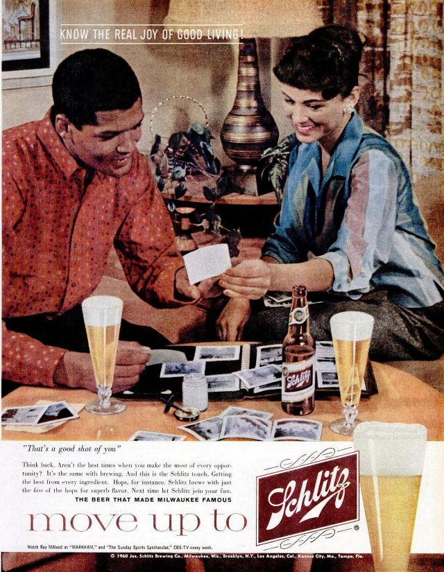 Interesting Story and Vintage Ads of Schlitz Beer from the 1950s and 1960s