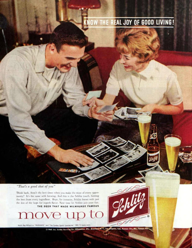 Interesting Story and Vintage Ads of Schlitz Beer from the 1950s and 1960s