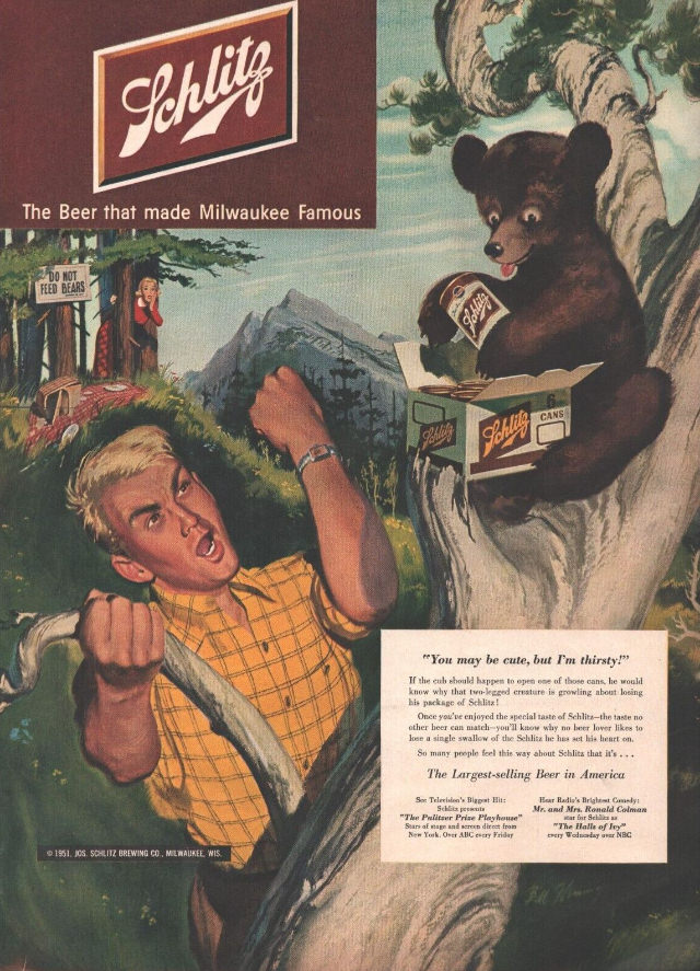 Interesting Story and Vintage Ads of Schlitz Beer from the 1950s and 1960s