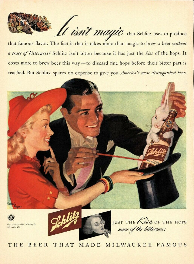 Interesting Story and Vintage Ads of Schlitz Beer from the 1950s and 1960s