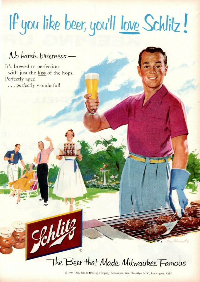 Interesting Story and Vintage Ads of Schlitz Beer from the 1950s and 1960s