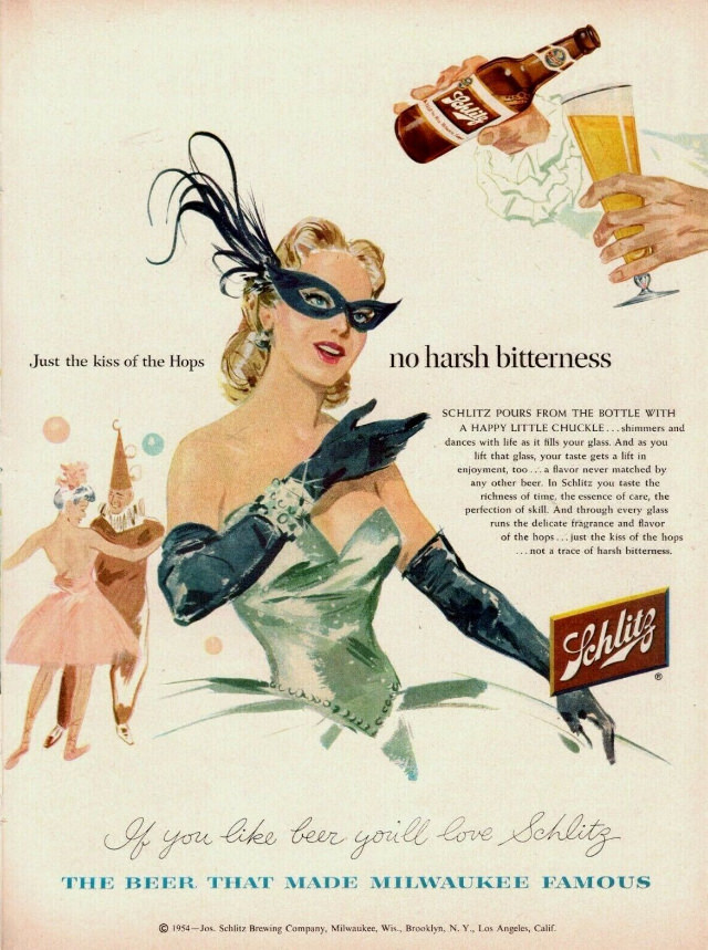 Interesting Story and Vintage Ads of Schlitz Beer from the 1950s and 1960s