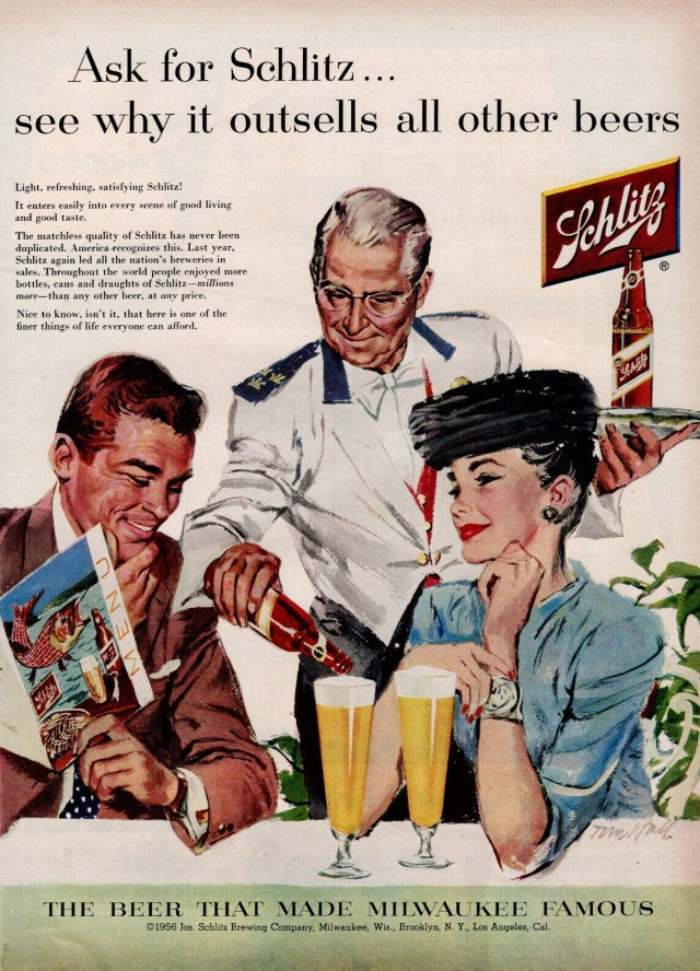 Interesting Story and Vintage Ads of Schlitz Beer from the 1950s and 1960s