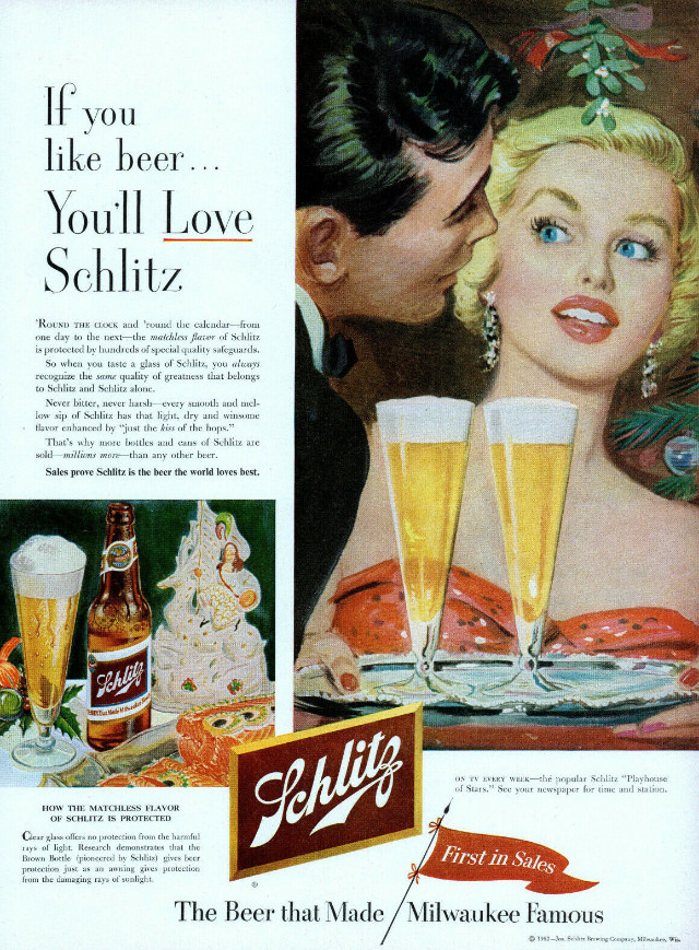 Interesting Story and Vintage Ads of Schlitz Beer from the 1950s and 1960s