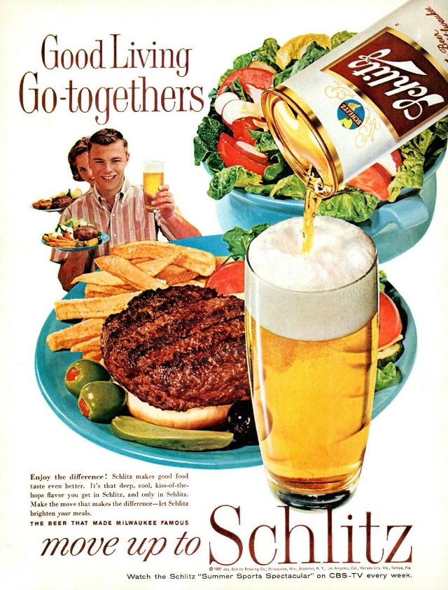 Interesting Story and Vintage Ads of Schlitz Beer from the 1950s and 1960s