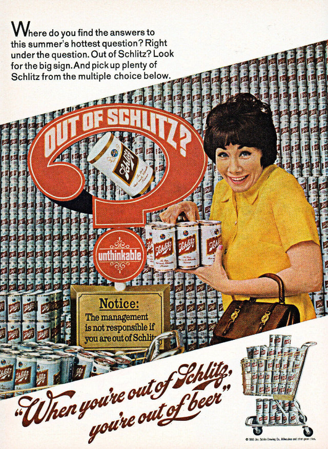 Interesting Story and Vintage Ads of Schlitz Beer from the 1950s and 1960s