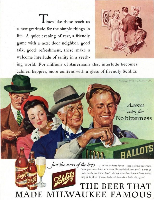 Interesting Story and Vintage Ads of Schlitz Beer from the 1950s and 1960s