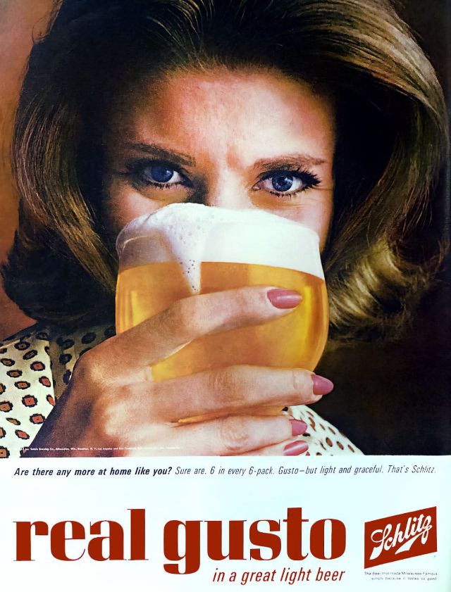 Interesting Story and Vintage Ads of Schlitz Beer from the 1950s and 1960s