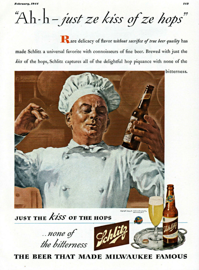 Interesting Story and Vintage Ads of Schlitz Beer from the 1950s and 1960s