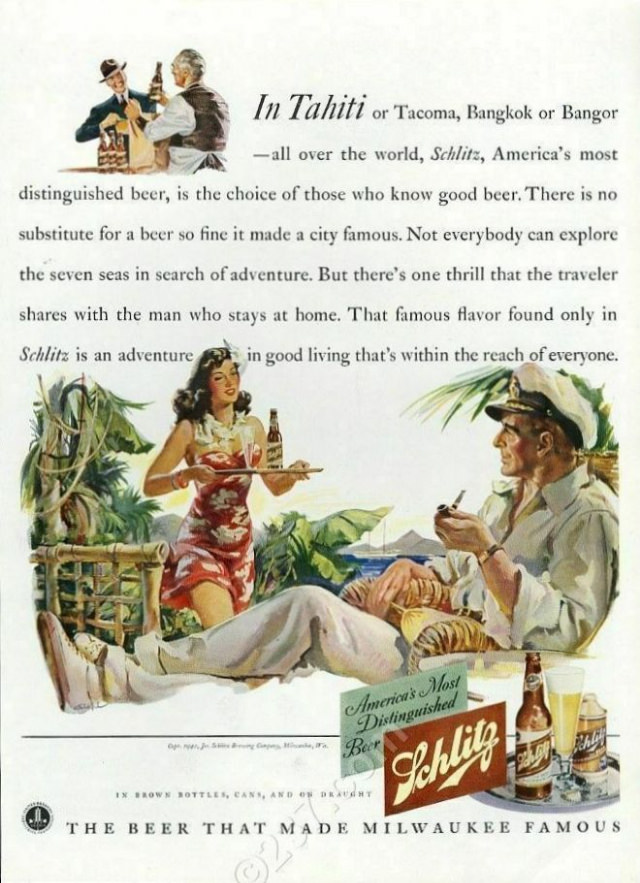 Interesting Story and Vintage Ads of Schlitz Beer from the 1950s and 1960s