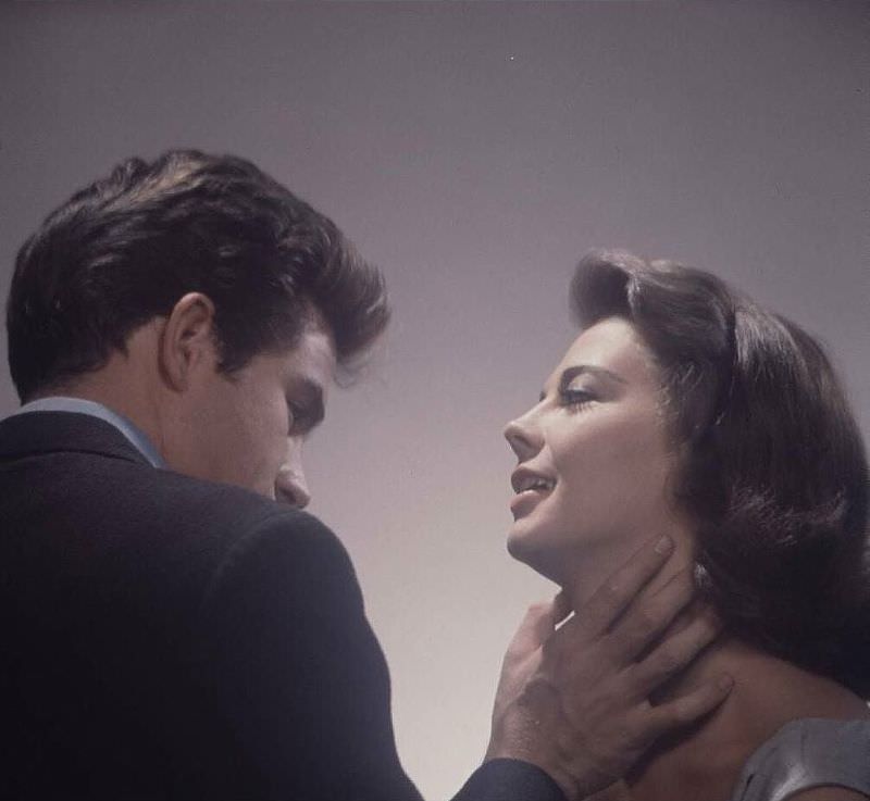 Natalie Wood and Warren Beatty during the Filming of 'Splendor in the Grass' (1961)