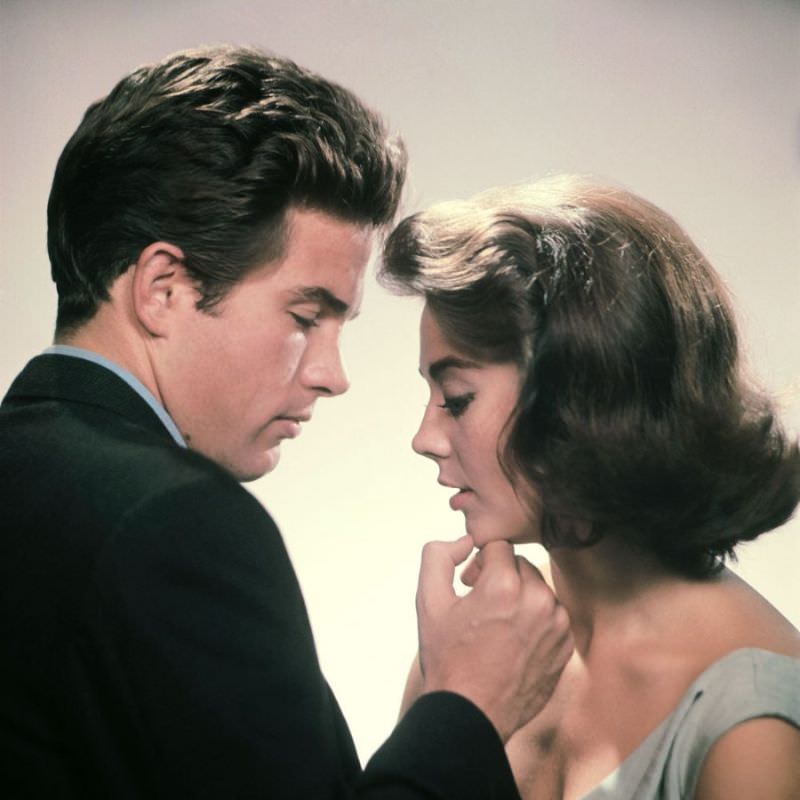 Natalie Wood and Warren Beatty during the Filming of 'Splendor in the Grass' (1961)