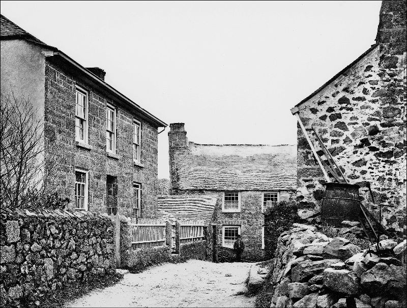 A view of Ayr manor house, St. Ives, Cornwall