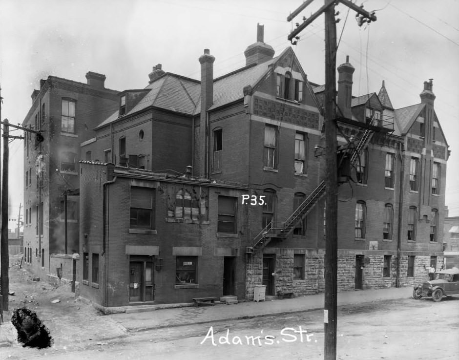 View of 2300 block of Adams Street in St. Louis in 1925