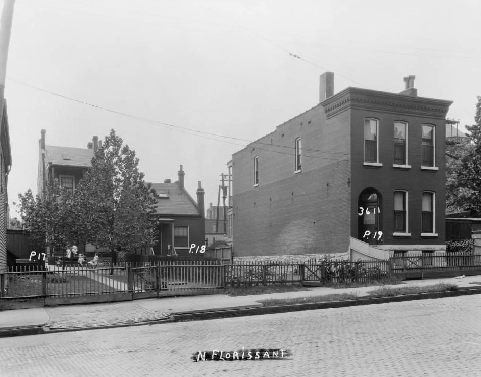 View of the 3600 block of N. Florissant, 1925