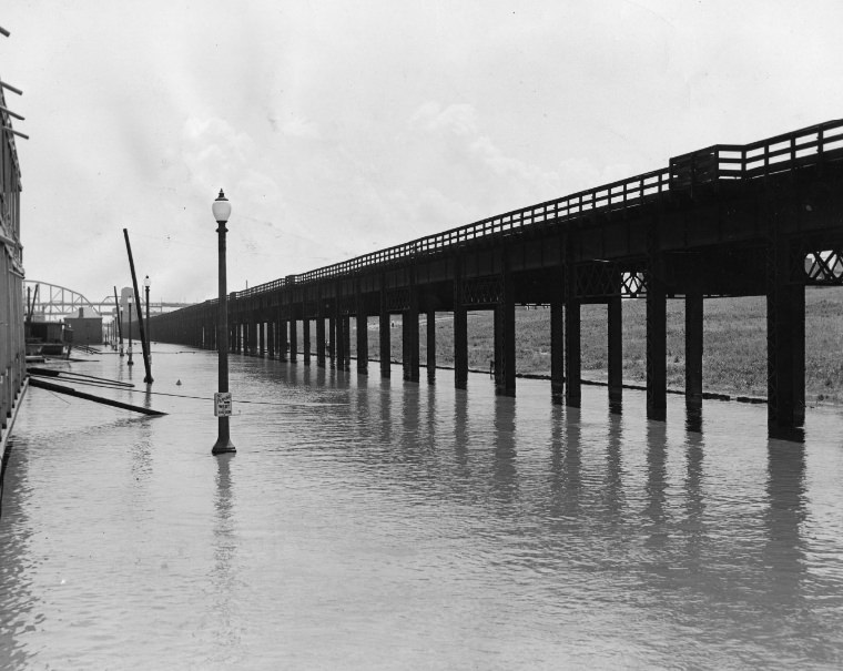 Flooding on Olive Street, 1940
