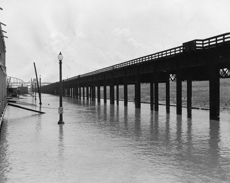 Flooding on Olive Street, 1940