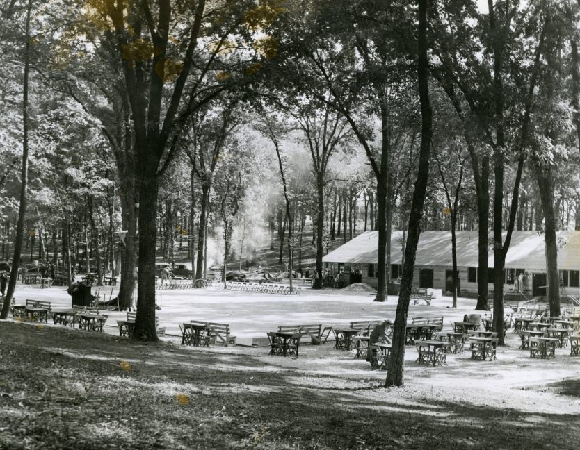 Newly constructed dance floor at Jefferson Barracks, 1941.