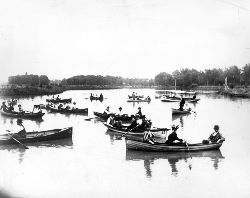 Boating in Forest Park, 1949