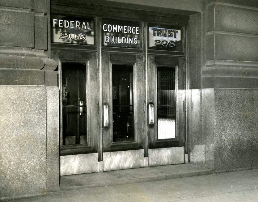 In 1946, the 16-story Federal Commerce Trust Building located at 208 North Broadway was taken over by the government to be converted into quarters for the regional office of the Veterans.