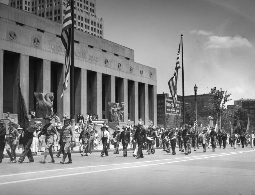 Veterans and Boy Scouts, 1941