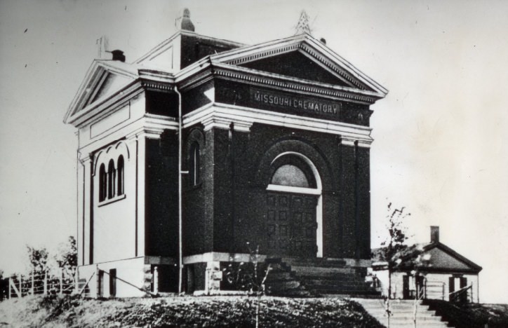 The Missouri Crematory Association building at Arsenal and Sublette, built in 1887.