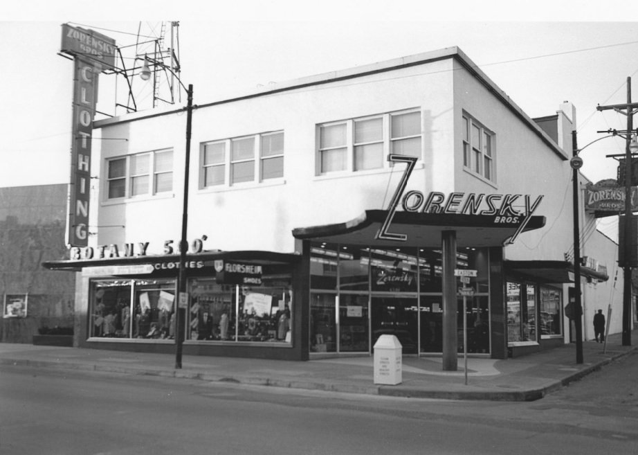 The Zorensky Brothers Store on Easton Avenue, 1940