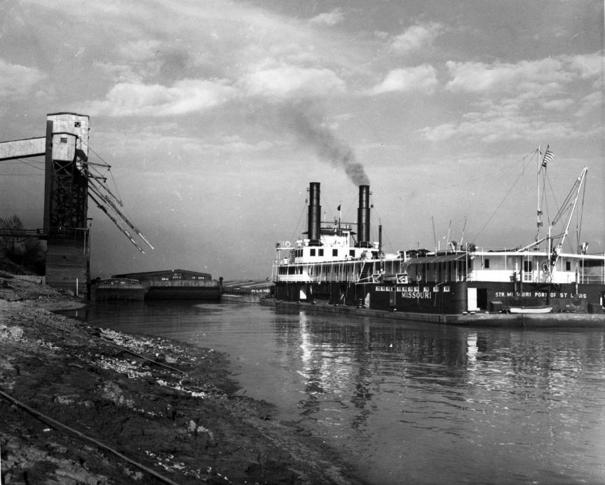 Steamer Missouri, Port of St. Louis boat, 1940