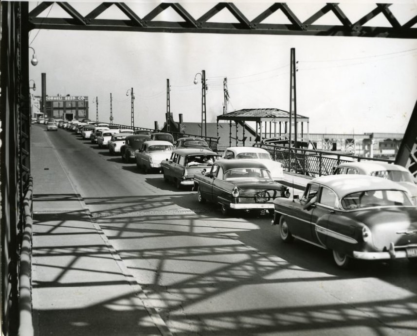 MacArthur Bridge-Traffic Was Tied Up Again, 1957