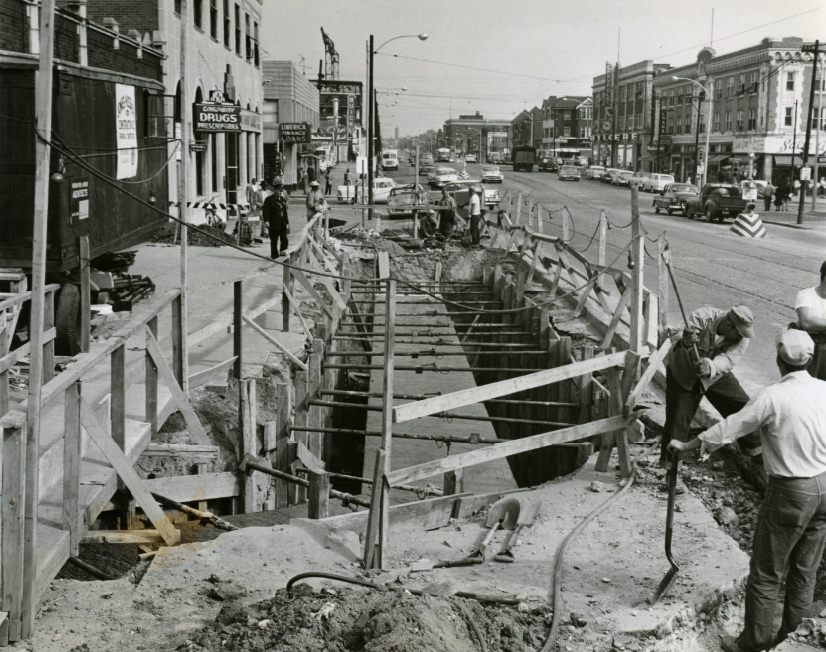 Missouri's present bar on branch banking is this $30,000 hole-in-the-ground. Lindell Trust Company, 2745 North Grand Bl., 1950